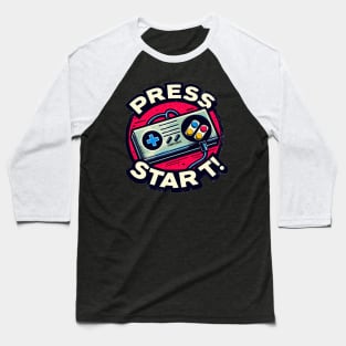 Game Console, press start Baseball T-Shirt